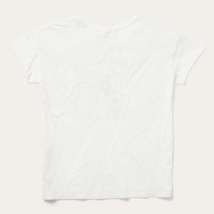 "Round Up" Stetson Vintage Tee White | Women Stetson Tees