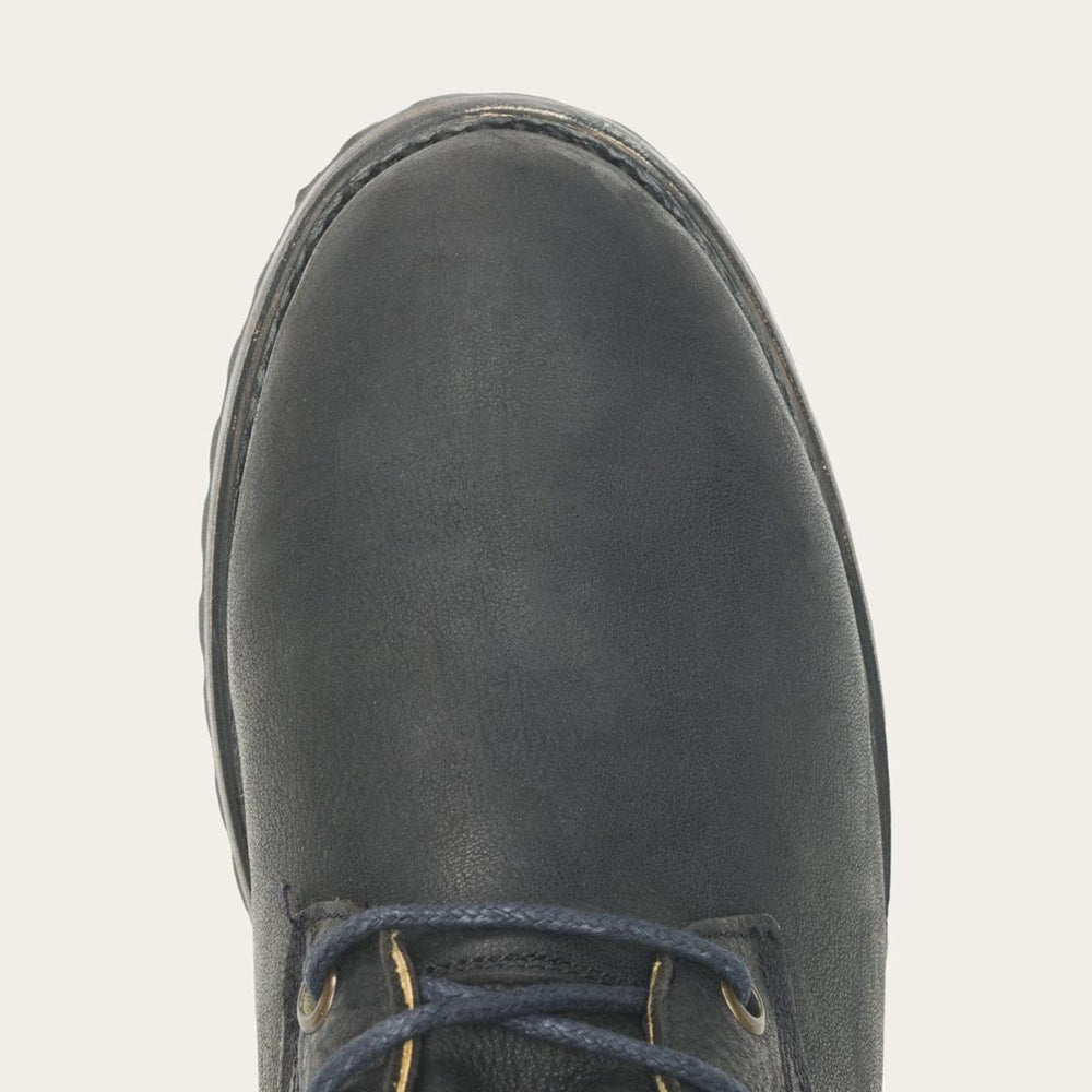 Sam Lace Up Black Leather | Women Stetson Shorties