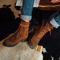 Sam Lace Up Brown Suede | Women Stetson Outdoor
