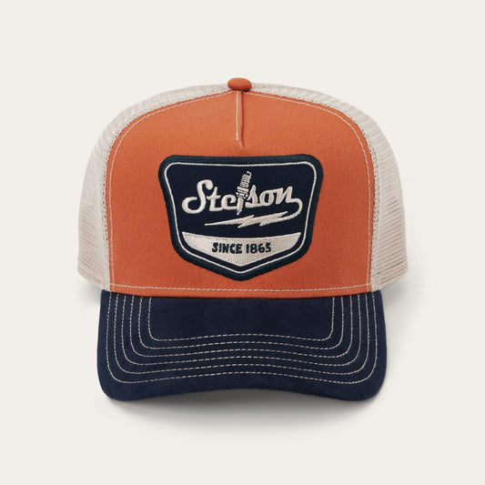 Spark Plug Trucker Cap Navy/rust Orange | Men/Women Stetson Caps & Truckers