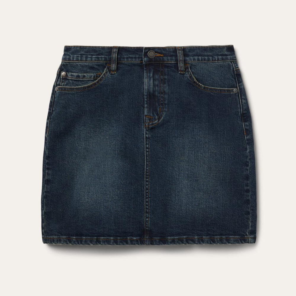 Stretch Denim 5-Pocket Skirt Blue | Women Stetson Skirts & Shorts