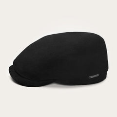 Virgin Wool & Cashmere Driver Cap Black | Men/Women Stetson Caps & Truckers