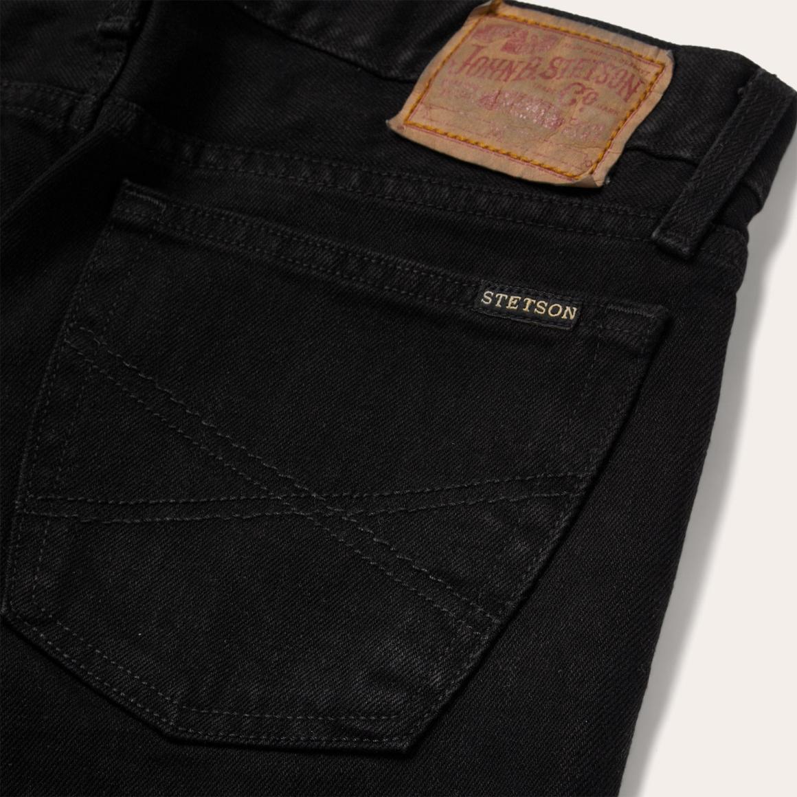 1120 Slim Fit Standard Straight Leg Jean Black | Men Stetson Boot Cut