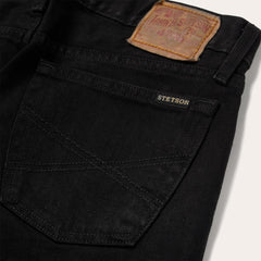 1120 Slim Fit Standard Straight Leg Jean Black | Men Stetson Boot Cut