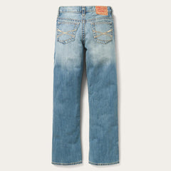 1520 Fit Light Wash Jeans With Tacking Blue | Men Stetson Modern Cut