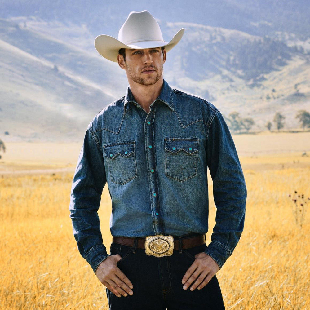 1520 Fit Standard Straight Leg Jean Blue | Men Stetson Modern Cut