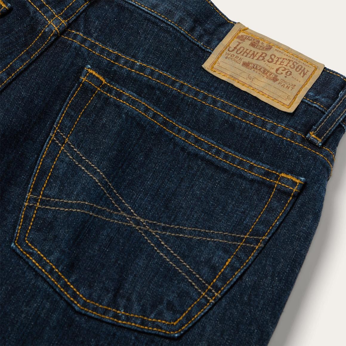 1520 Fit Standard Straight Leg Jean Blue | Men Stetson Modern Cut