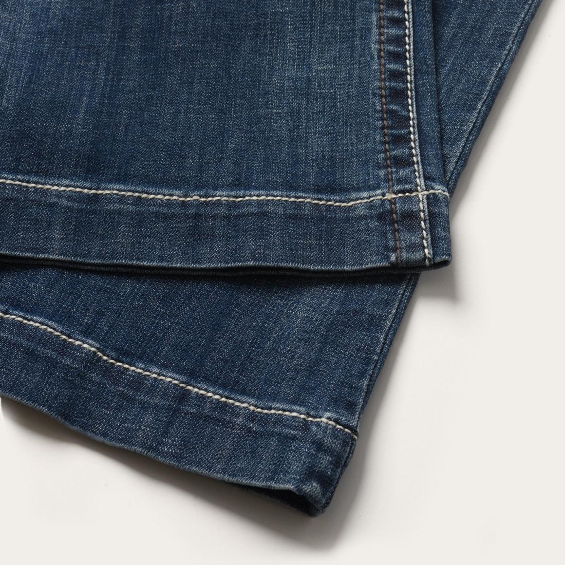 214 City Trouser Jeans With Chevron Back Pocket Blue | Women Stetson Denim