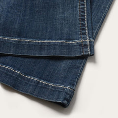 214 City Trouser Jeans With Chevron Back Pocket Blue | Women Stetson Denim