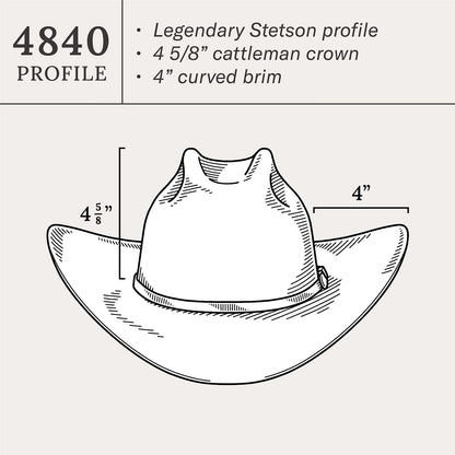 Diamante 1000X Premier Cowboy Hat Silverbelly