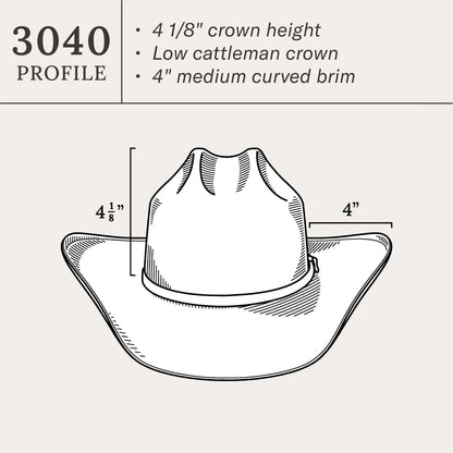 Alamo 8X Straw Cowboy Hat Natural