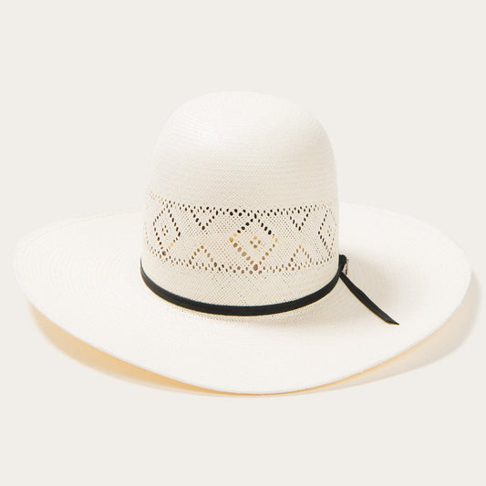 Saddleman 20X Open Crown Straw Cowboy Hat Natural