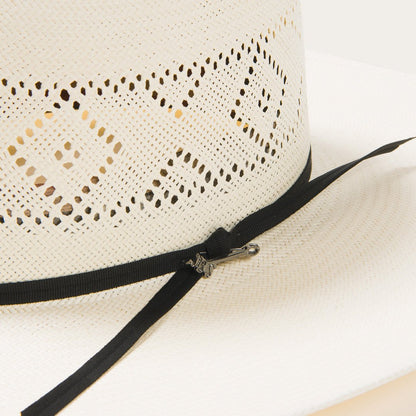 Saddleman 20X Open Crown Straw Cowboy Hat Natural
