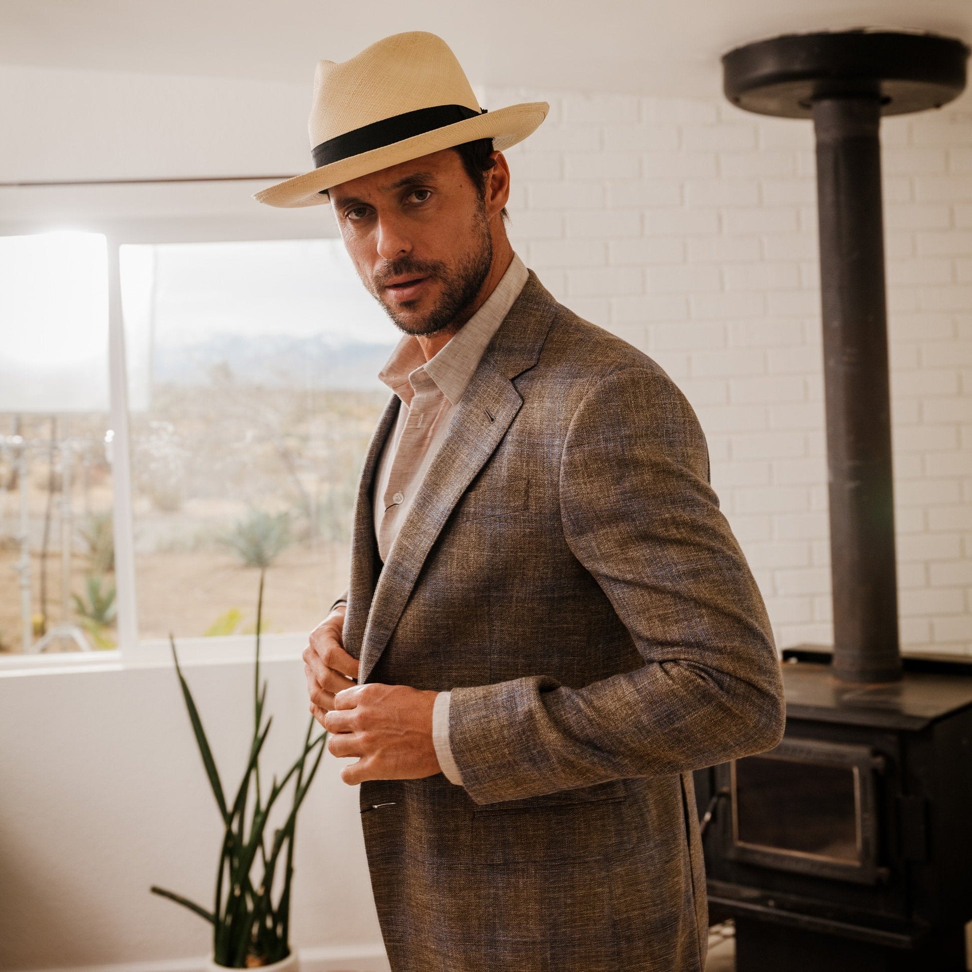 Center Dent Panama Fedora Natural