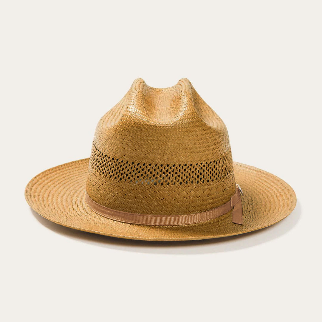Open Road Vented Straw Cowboy Hat Cognac