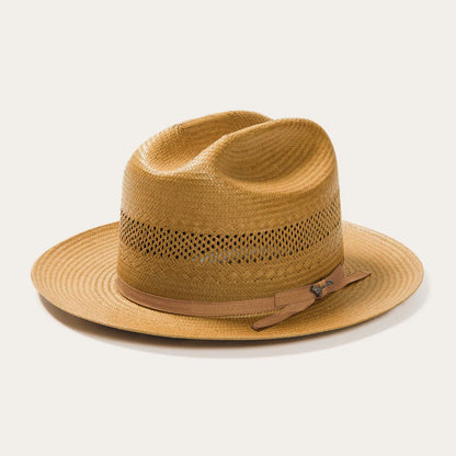 Open Road Vented Straw Cowboy Hat Cognac