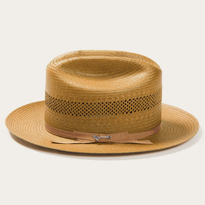 Open Road Vented Straw Cowboy Hat Cognac