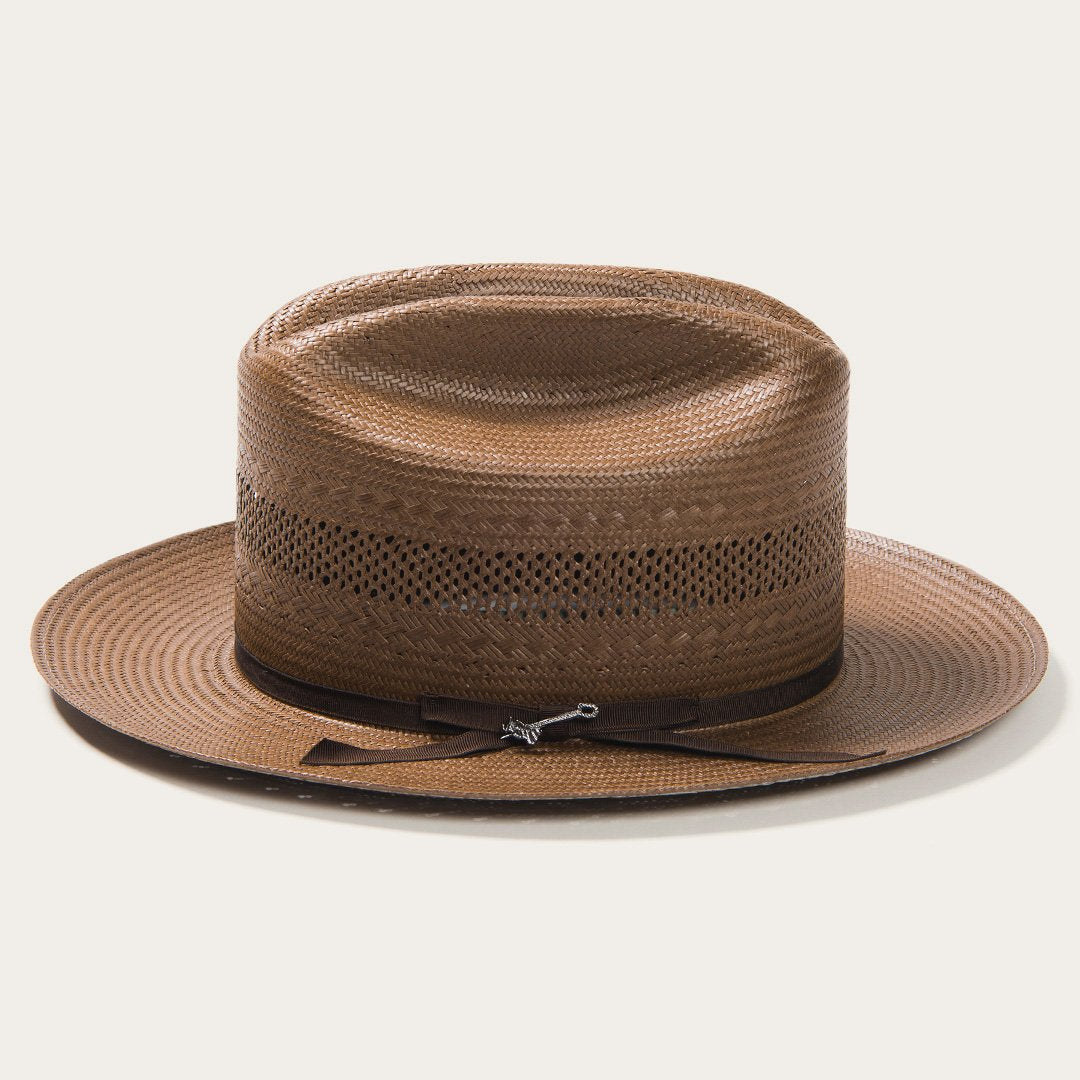 Open Road Vented Straw Cowboy Hat Chocolate