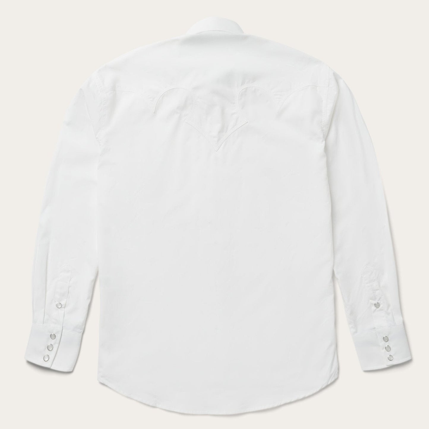 Classic Solid Snap Poplin Shirt In Optic White White