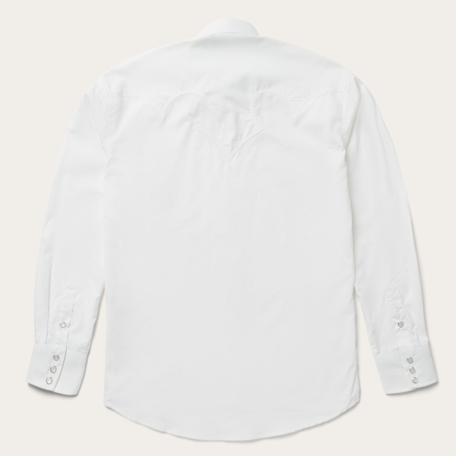 Classic Solid Snap Poplin Shirt In Optic White White