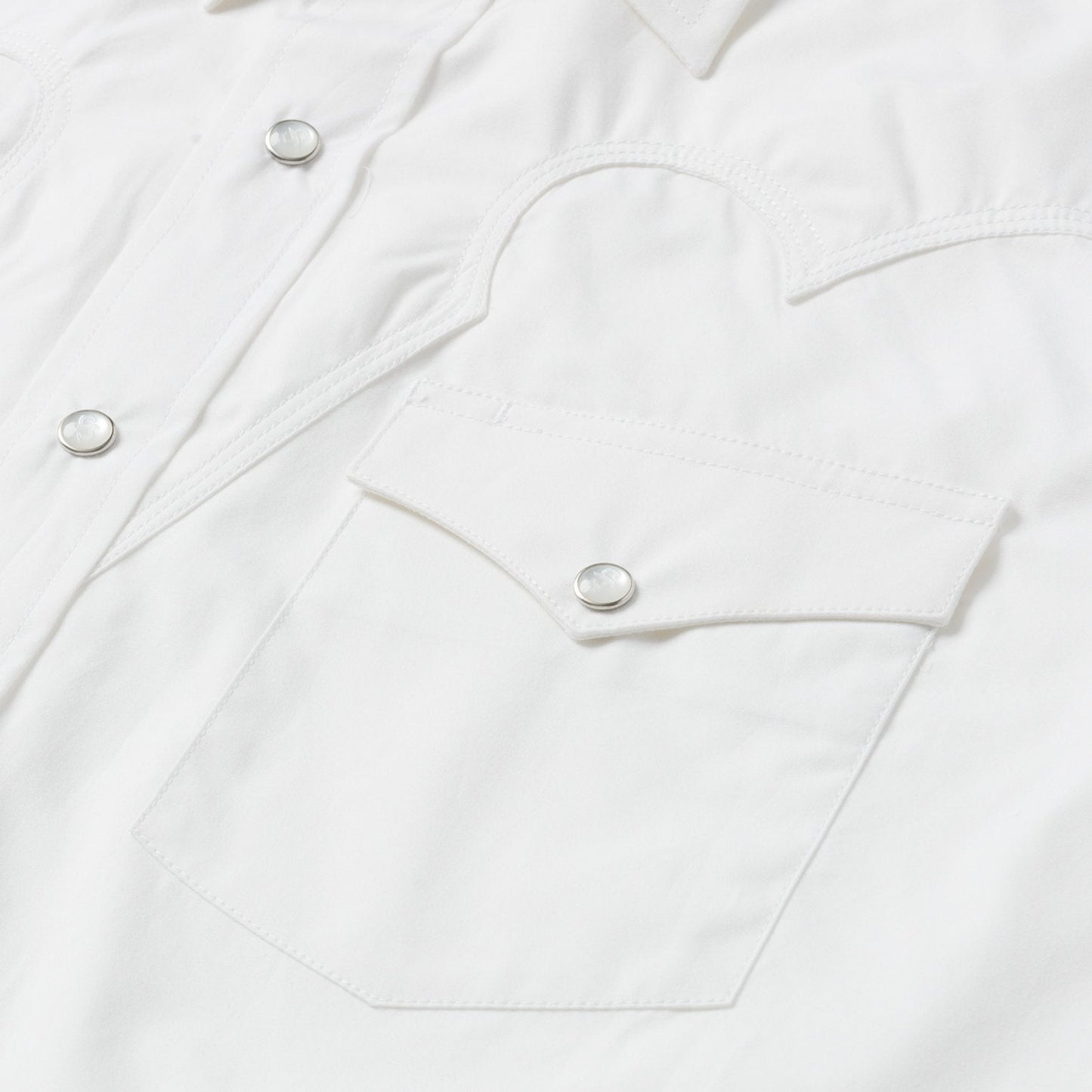 Classic Solid Snap Poplin Shirt In Optic White White