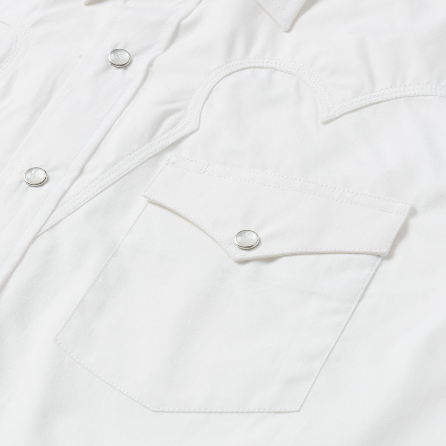 Classic Solid Snap Poplin Shirt In Optic White White