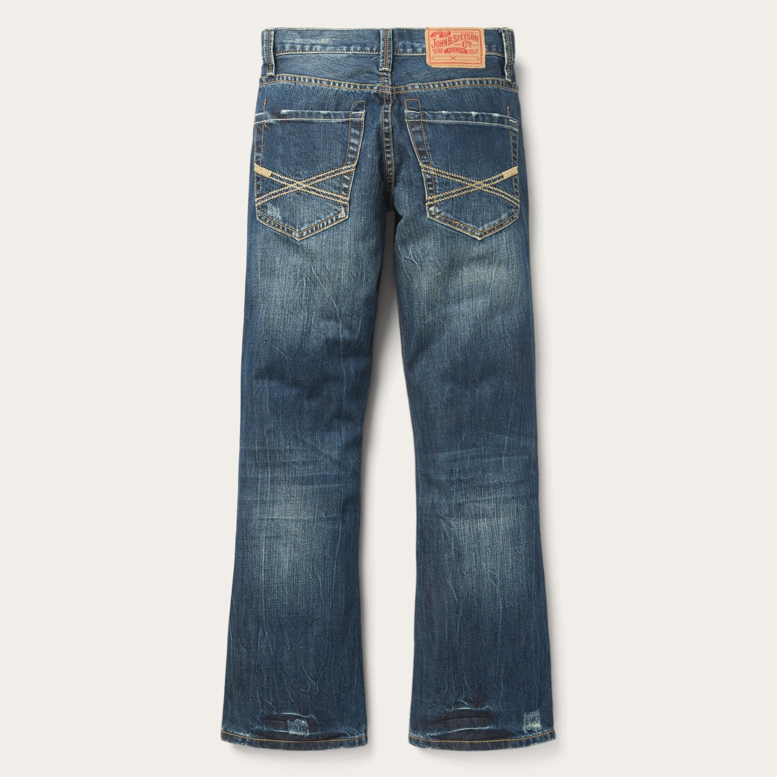 1014 Fit Destructed Dark Wash Jeans Blue