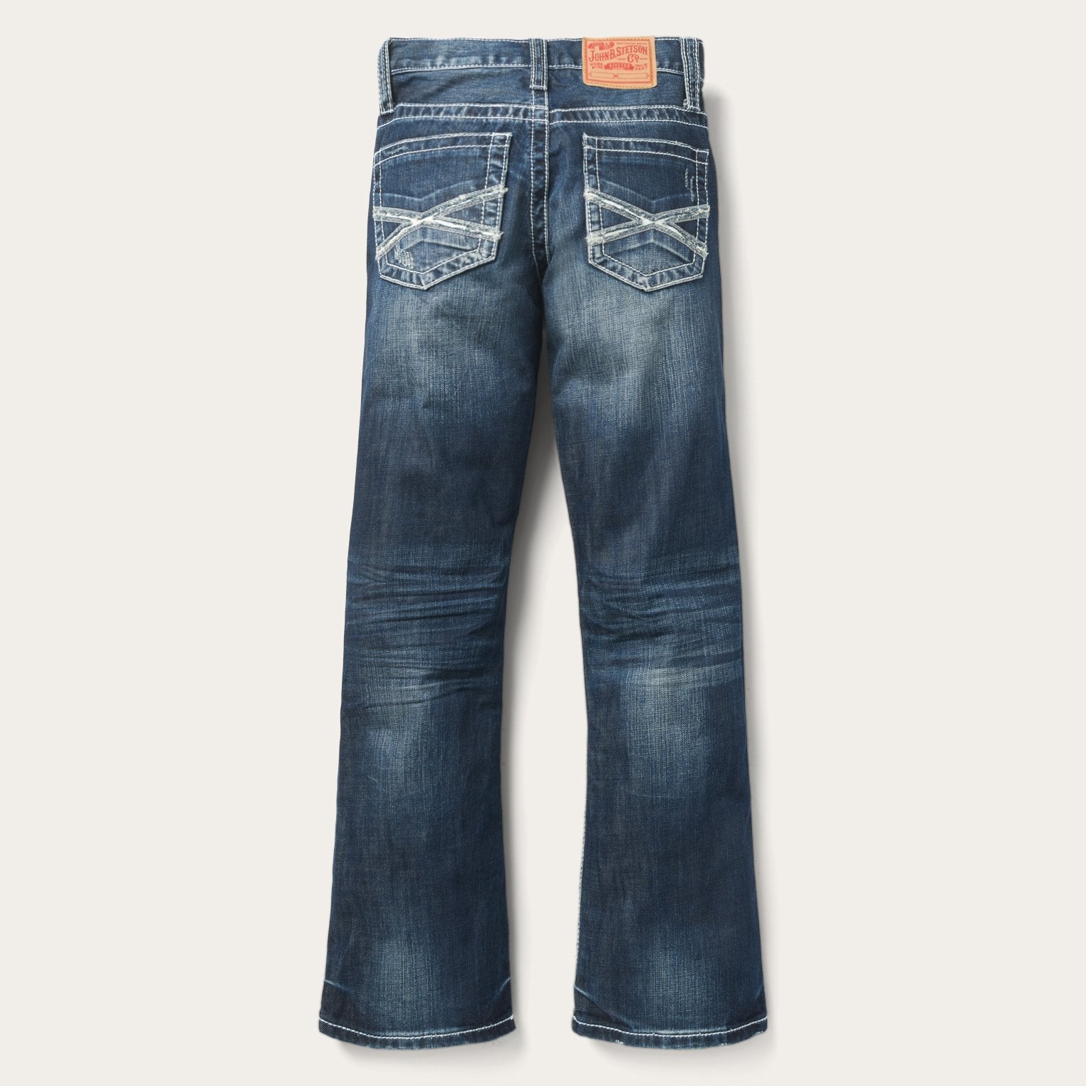 1014 Fit Destructed Medium Wash Jeans Blue