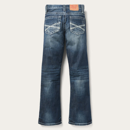 1014 Fit Destructed Medium Wash Jeans Blue