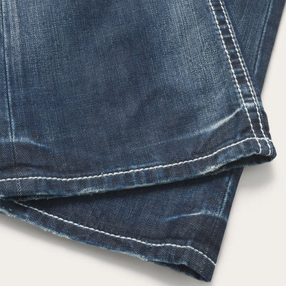 1014 Fit Destructed Medium Wash Jeans Blue
