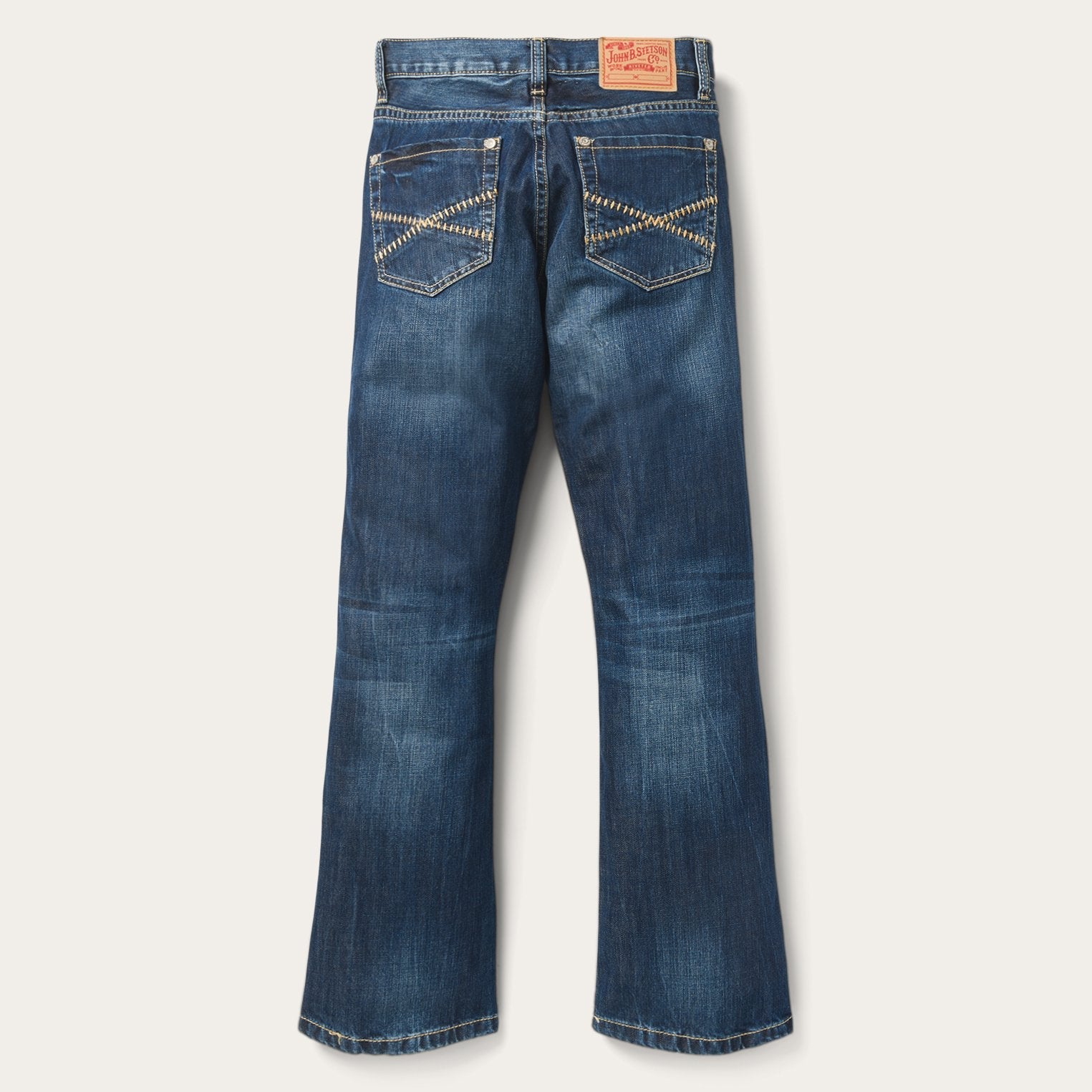 1014 Fit Semi-Destructed Wash Jeans Blue