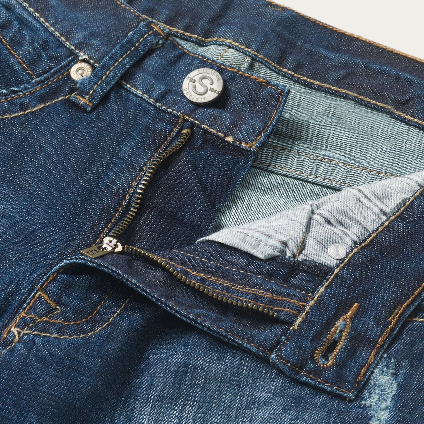 1312 Fit Jeans With Back Pocket Detail Blue