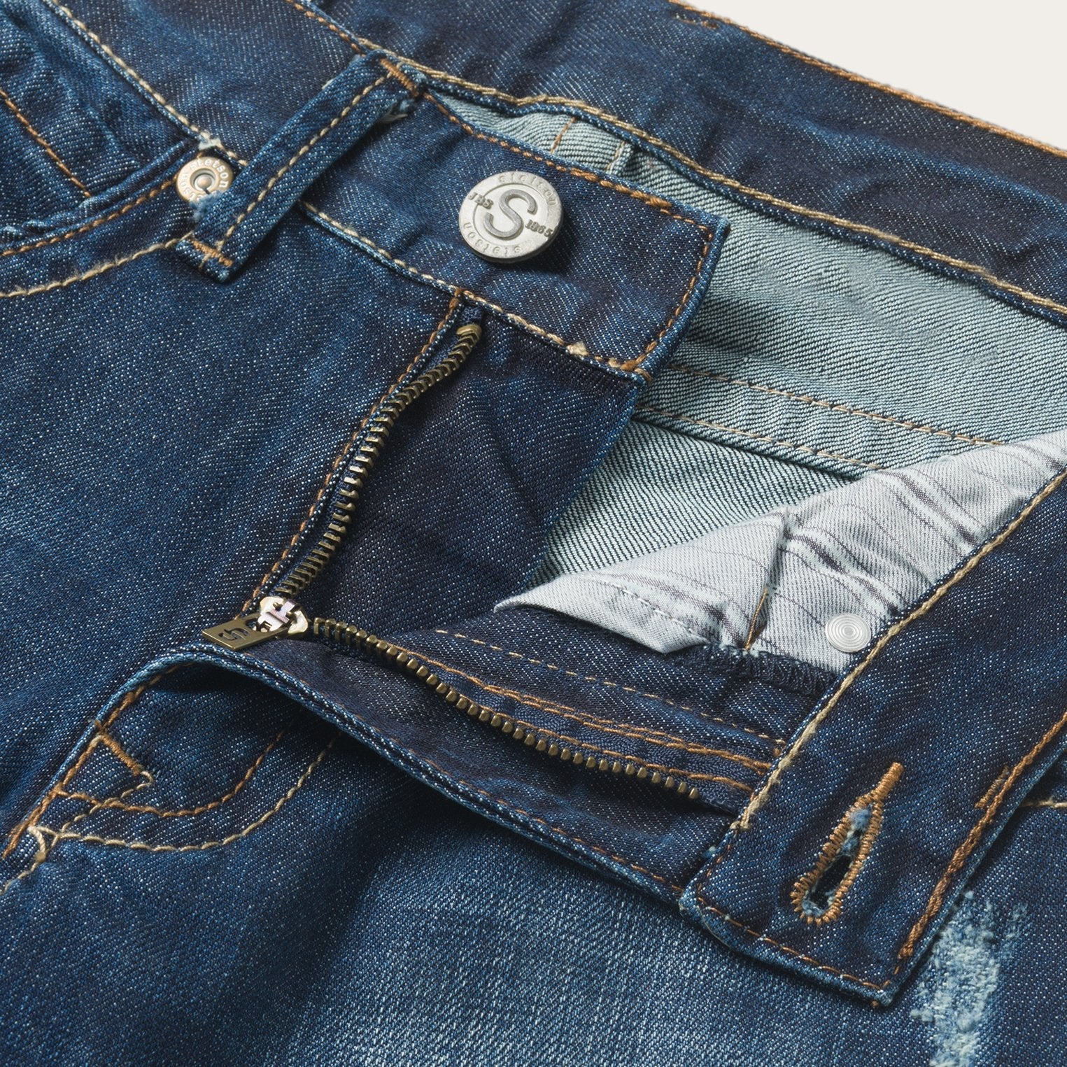 1312 Fit Jeans With Back Pocket Detail Blue