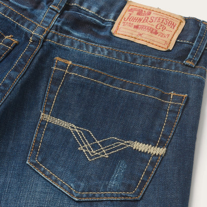 1312 Fit Jeans With Back Pocket Detail Blue