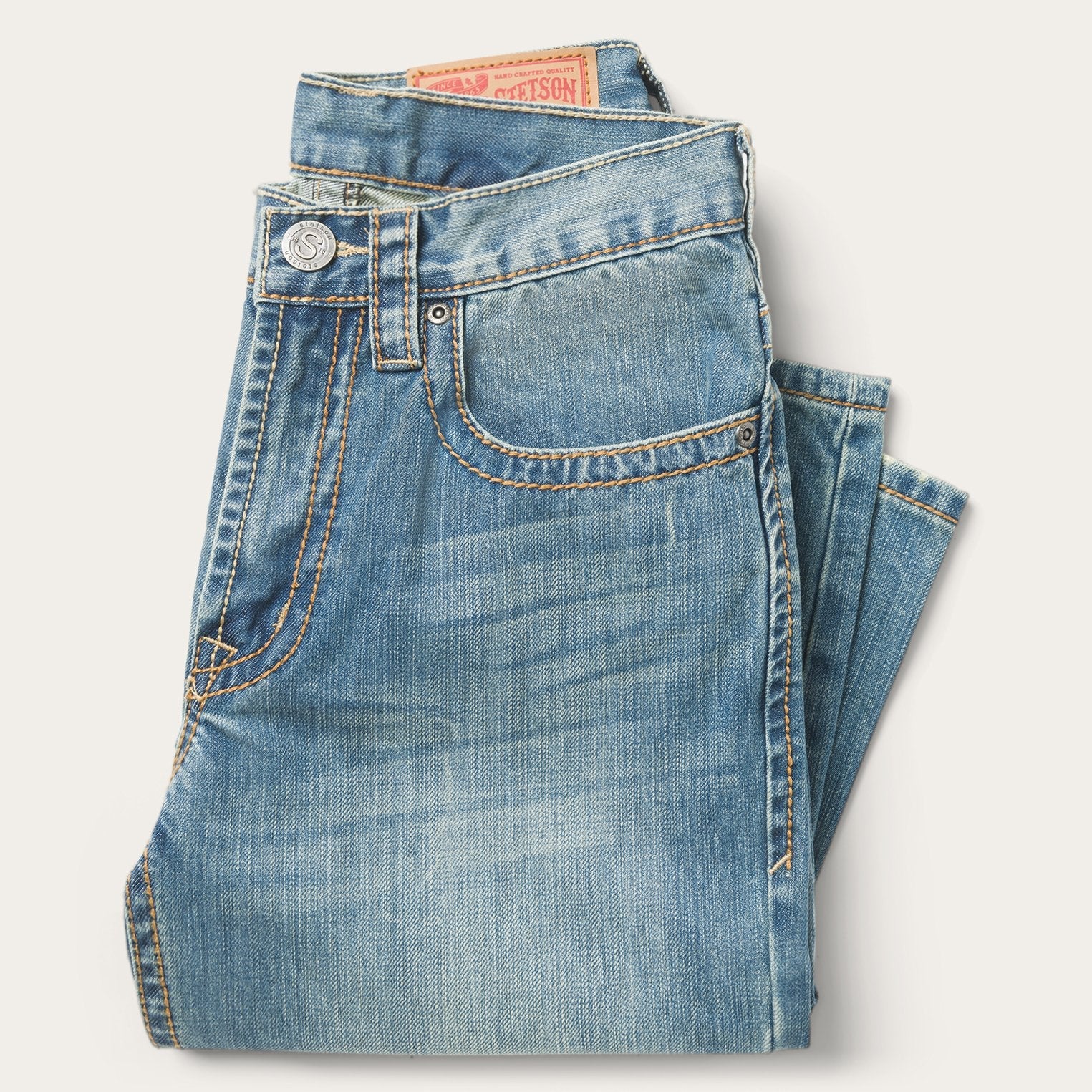 1520 Fit Light Wash Jeans With Tacking Blue