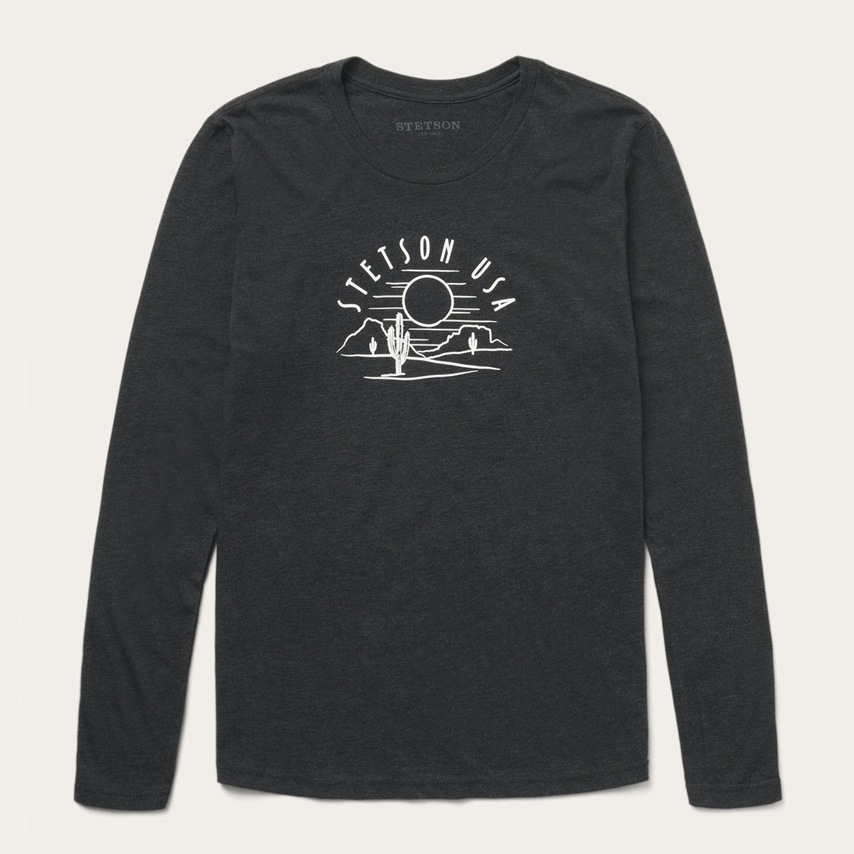 Cactus And Sunset Graphic Tee Black