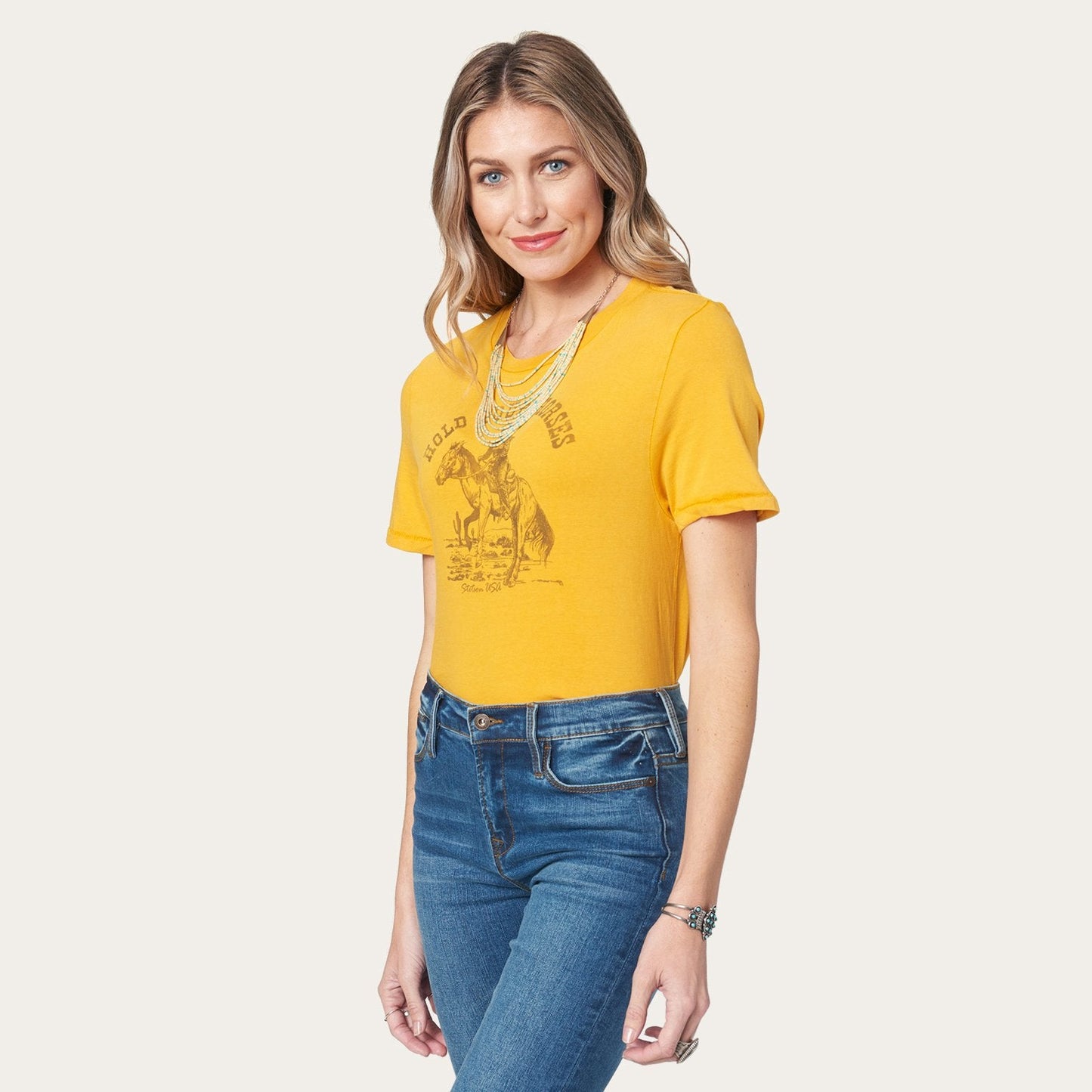 Hold Your Horses Graphic Tee Yellow