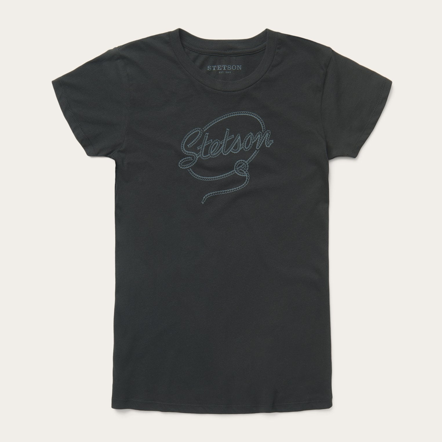 Rope Print Graphic Tee Black