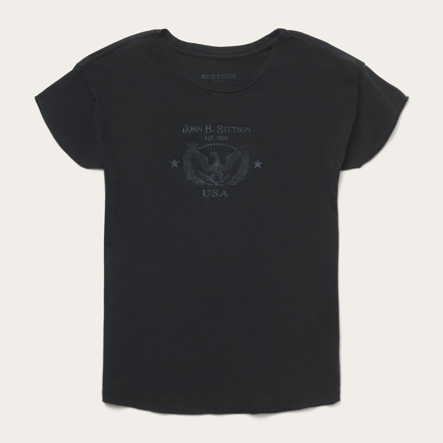 John B. Stetson Eagle Graphic Tee Black