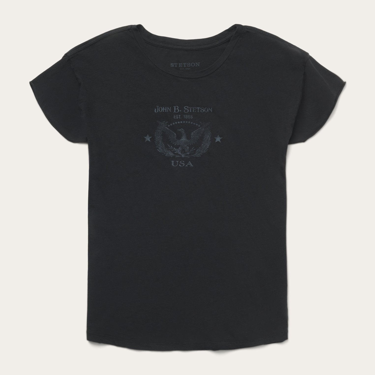 John B. Stetson Eagle Graphic Tee Black