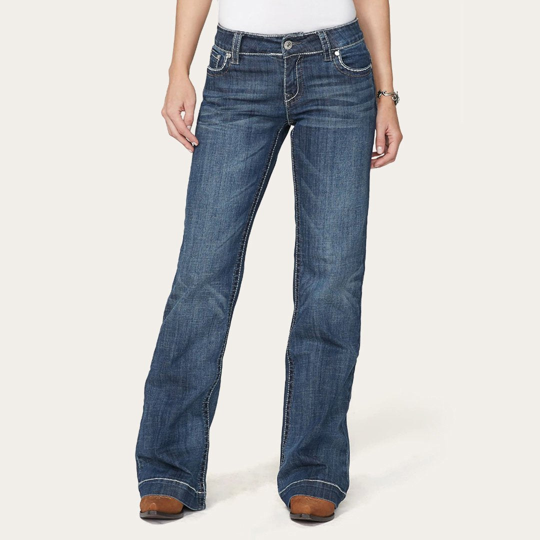 214 City Trouser Jeans With Chevron Back Pocket Blue