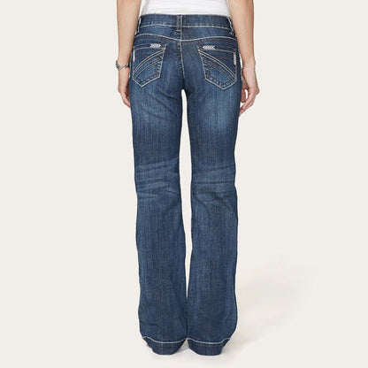 214 City Trouser Jeans With Chevron Back Pocket Blue