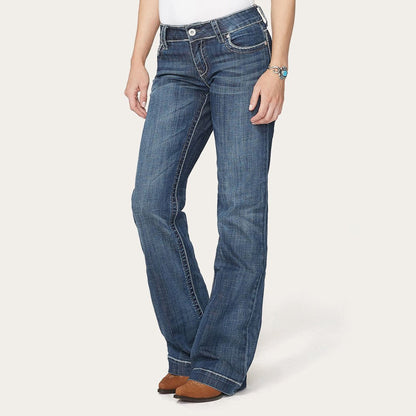 214 City Trouser Jeans With Chevron Back Pocket Blue