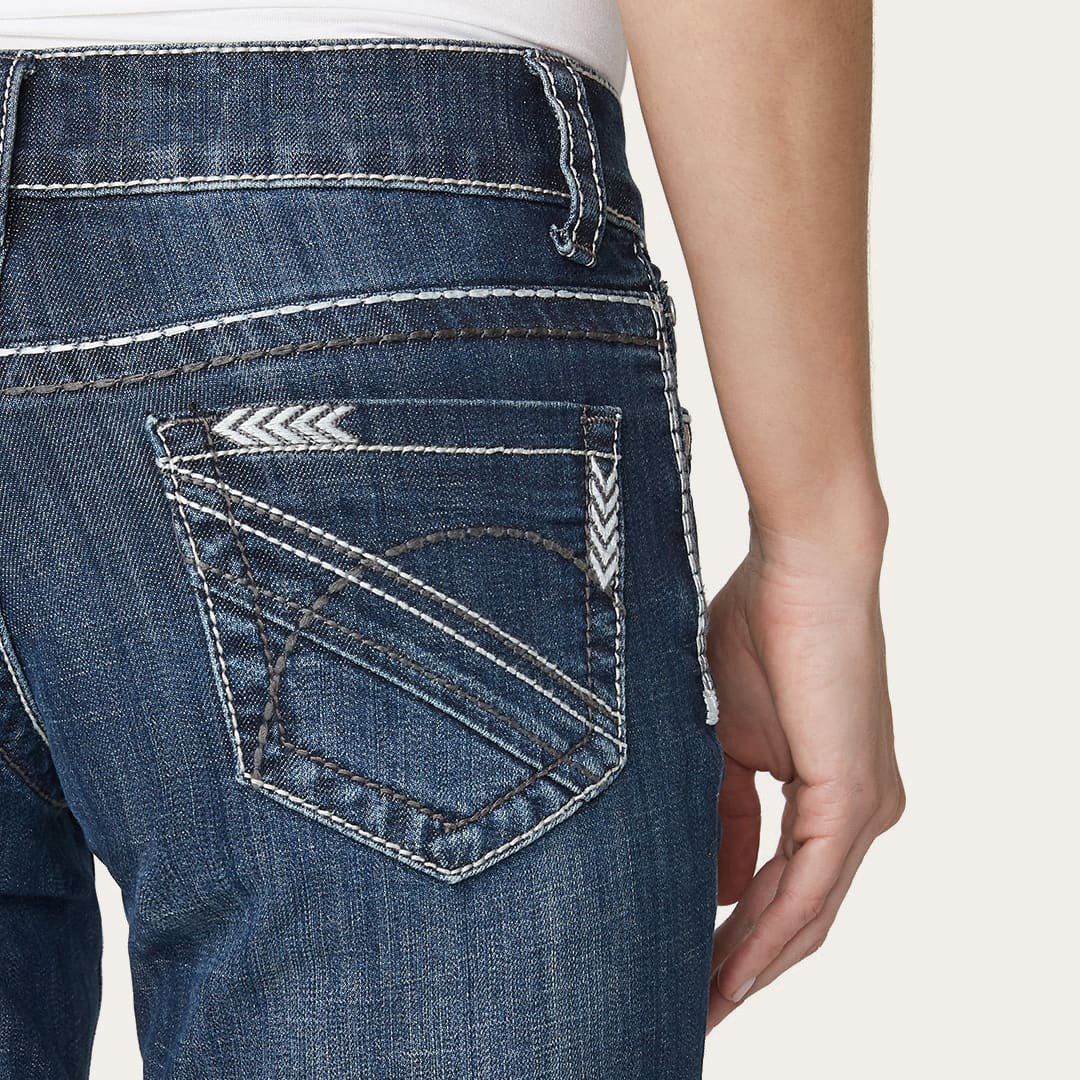 214 City Trouser Jeans With Chevron Back Pocket Blue