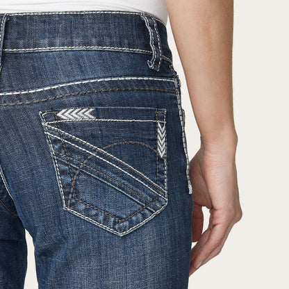 214 City Trouser Jeans With Chevron Back Pocket Blue