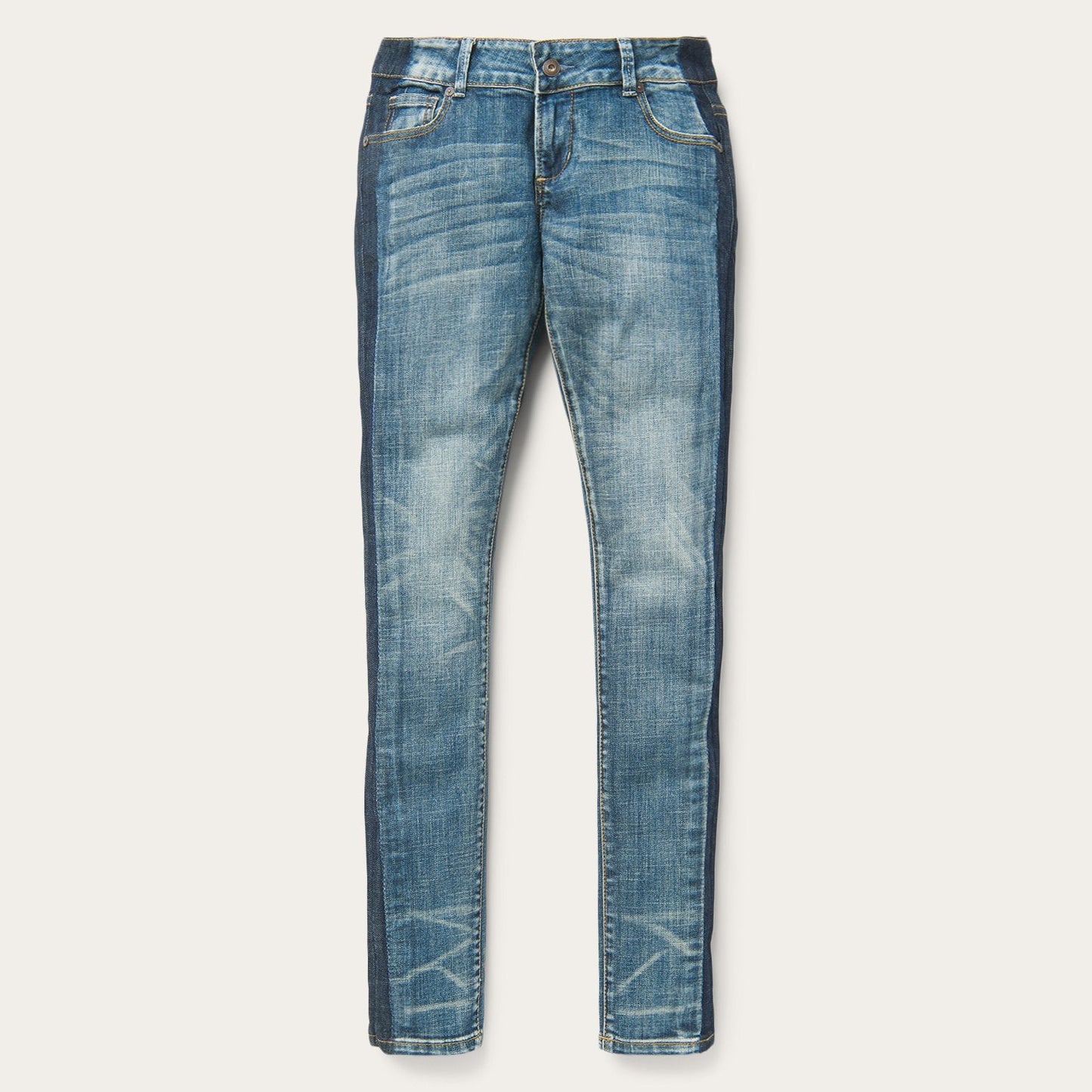 Skinny Fit Stripe Leg Jean Blue