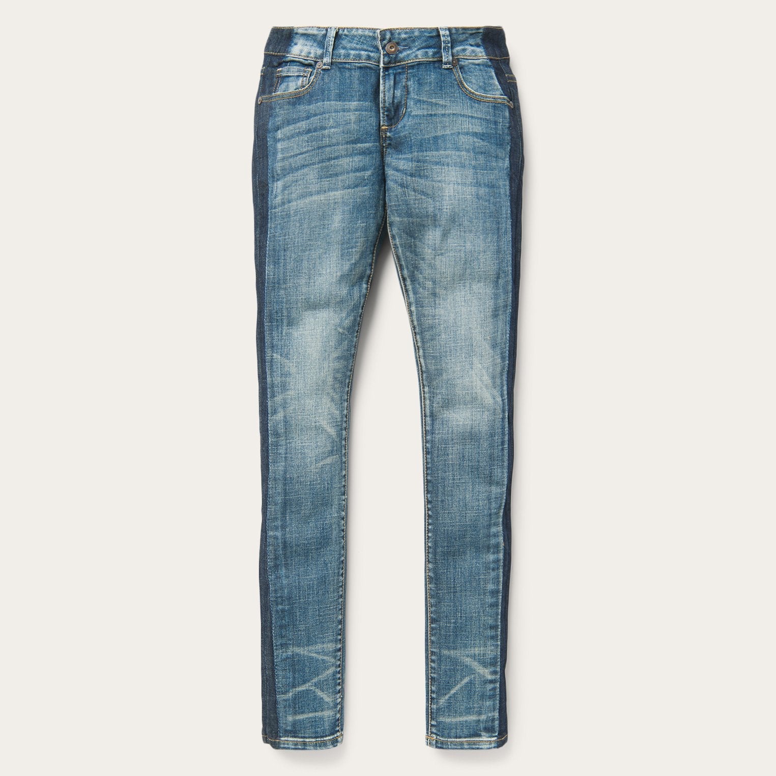 Skinny Fit Stripe Leg Jean Blue