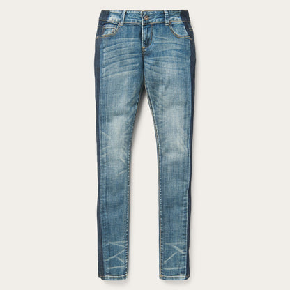 Skinny Fit Stripe Leg Jean Blue