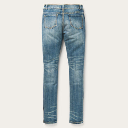 Skinny Fit Stripe Leg Jean Blue