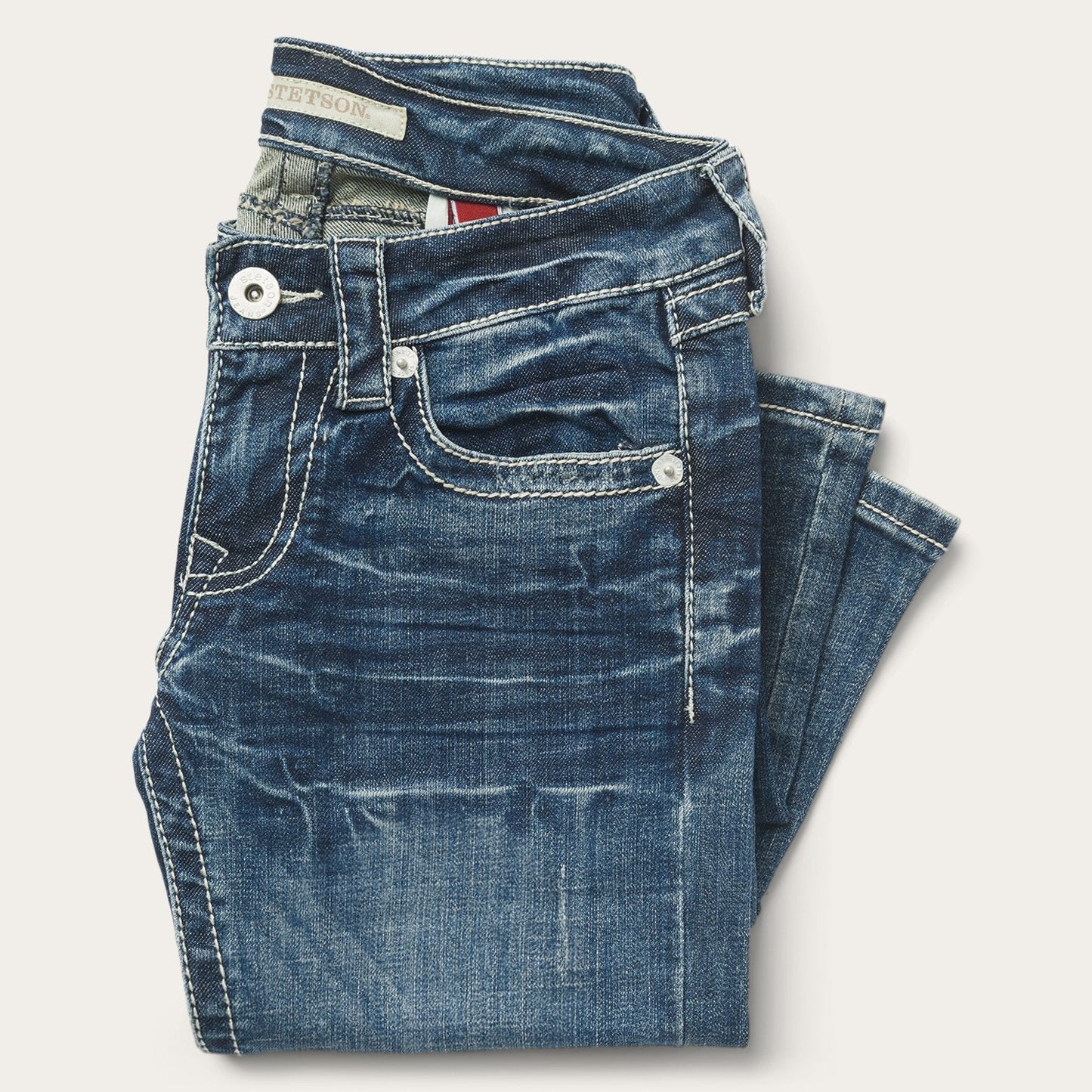 816 Fit Jeans With White "S" Back Pocket Blue